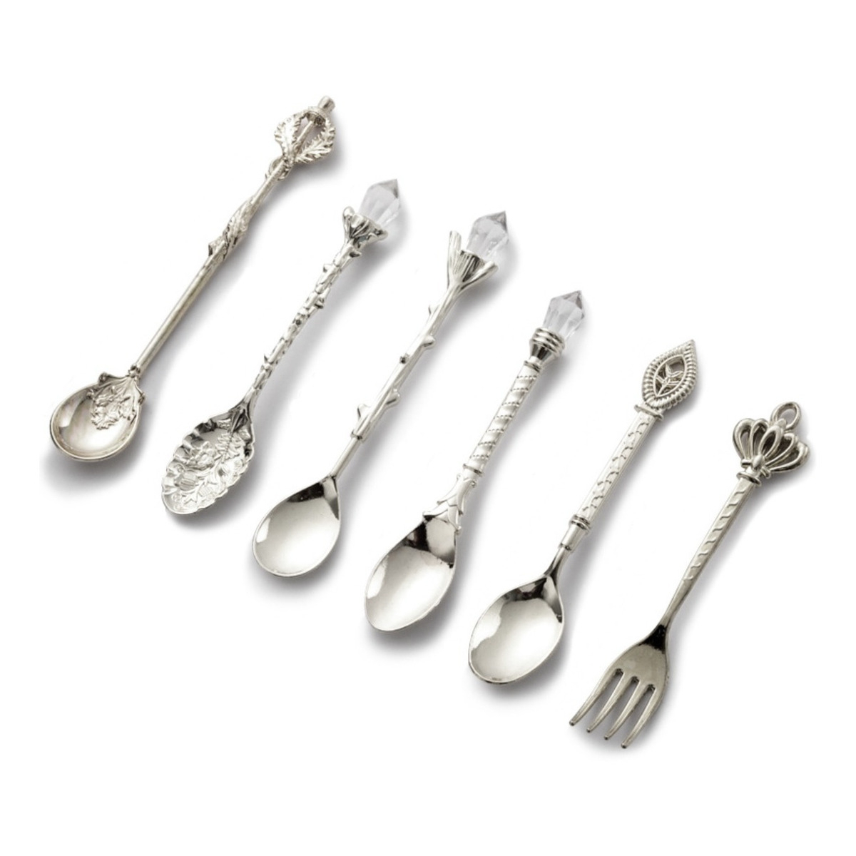 Juego De Cucharitas 6 Unidades Metal Copetin Decorativas - Imagen 1