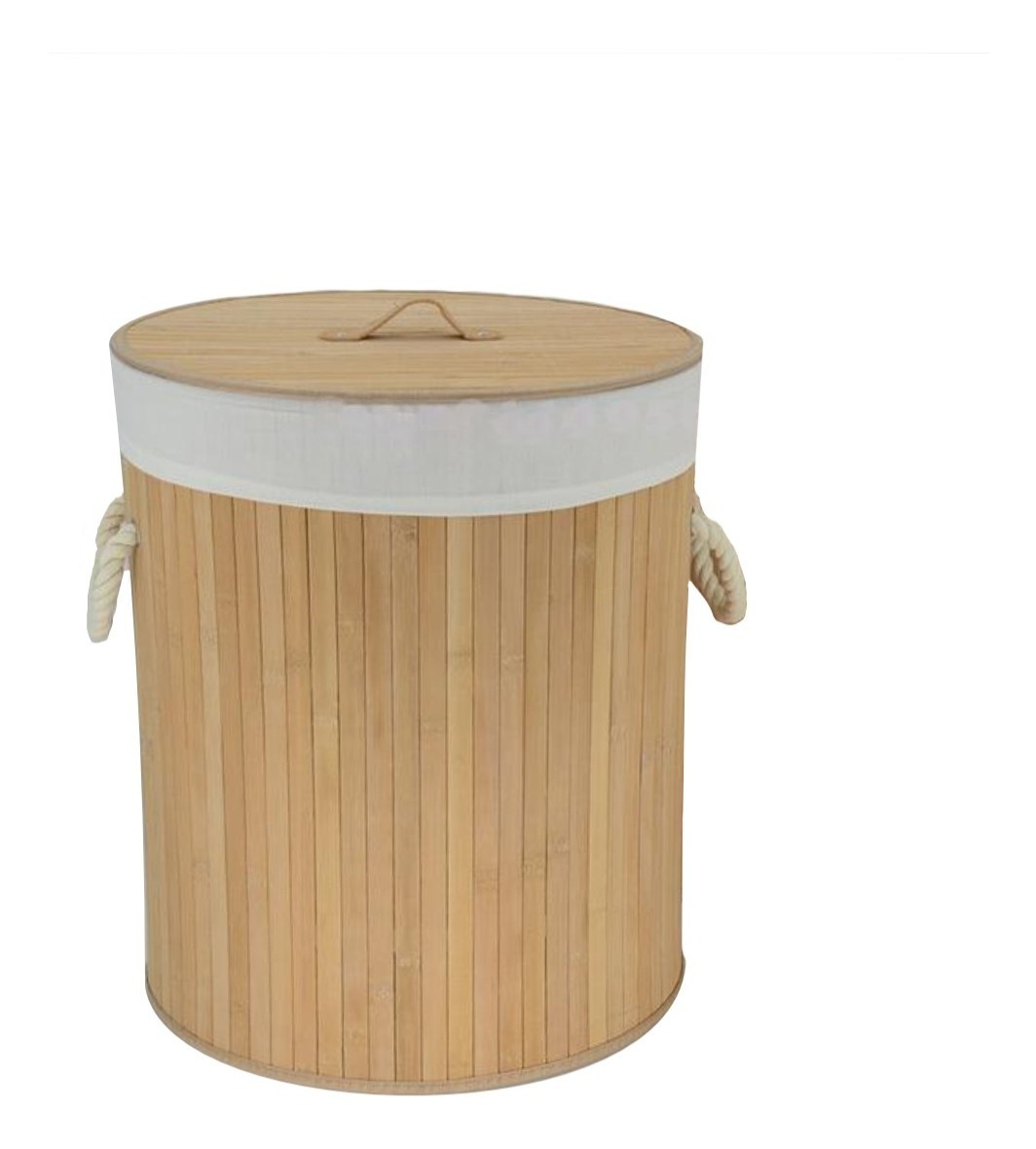 NZ-1BS-Bambú, Cesto para la ropa sucia con mueble, Bambú