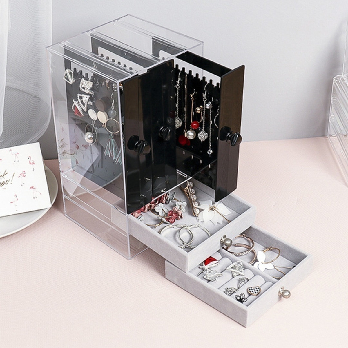 Organizador Exhibidor De Joyas Joyero Diseño Acrilico Cajón - Imagen 10