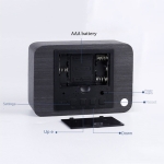 Reloj Digital Madera Usb Despertador Temperatura Fecha - Imagen 12