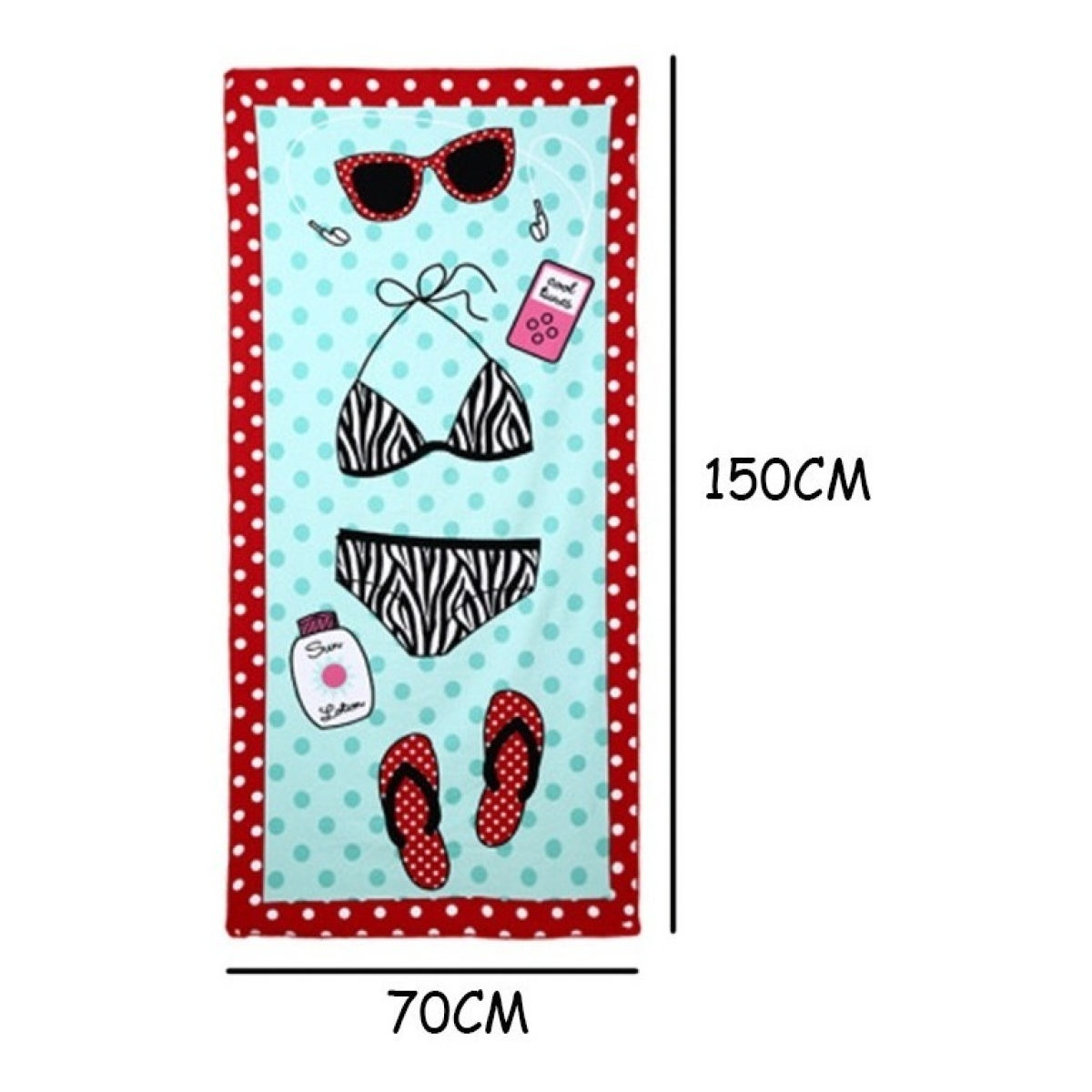 Toalla De Playa Para Adultos O Niños 75x150cm Secado Rapido - Imagen 2