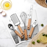 Juego 9 Piezas Utensilios Cocina Madera Y Acero Inoxidable - Imagen 5