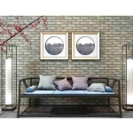 Papel Adhesivo Gris Empapelar Paredes Simil Ladrillo 122cm - Imagen 4