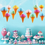 Decoracion De Cumpleaños Globo De Papel Cono Helado 30cm - Imagen 15