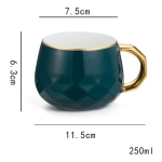 Juego Taza Y Bandeja Con Cuchara Para Té O Café Fino Calidad - Imagen 3