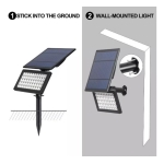 Foco Solar 50 Led Exterior Jardín Ajustable Automático - Imagen 2