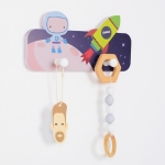Perchero Colgante De Pared Infantil Astronautas Decorativo - Imagen 3