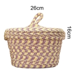 Set X3 Cestos Decorativos Para Organizar Con Tapa Iluminaras - Imagen 4