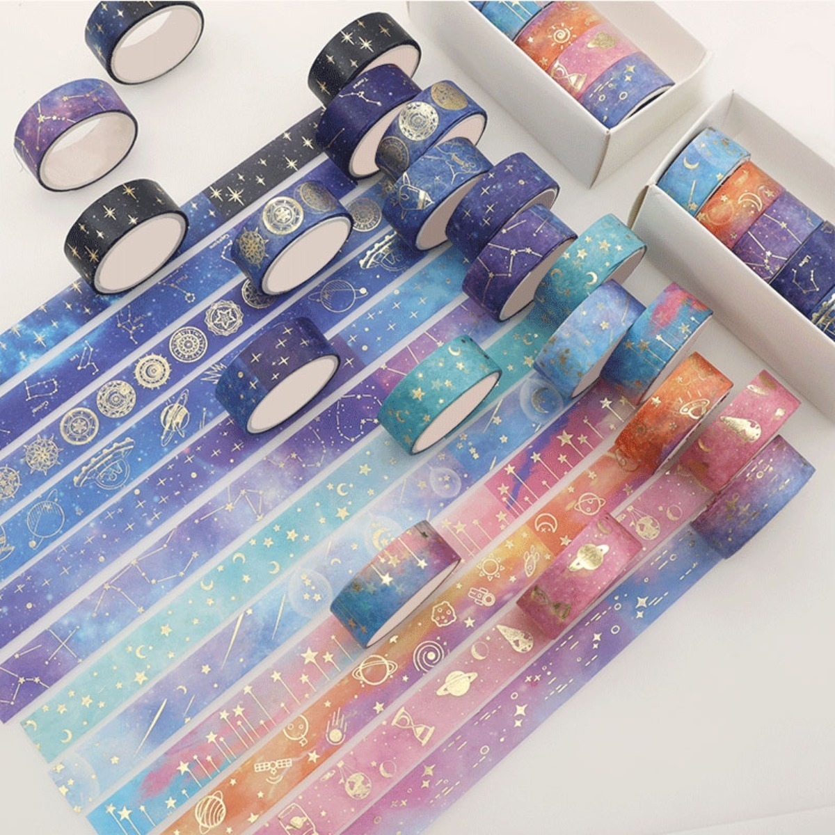 Set X12 Cinta Adhesiva Decorativa De Papel Washi Tape Deco - Imagen 8