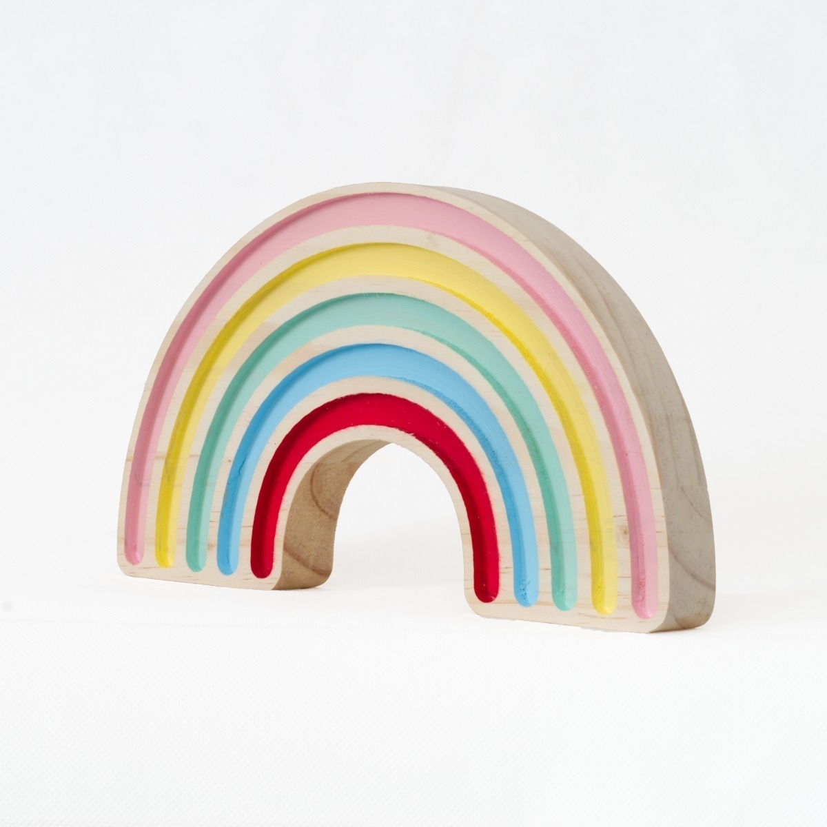 Adorno Arcoiris De Madera Para Cuarto Infantil Boho - Imagen 7