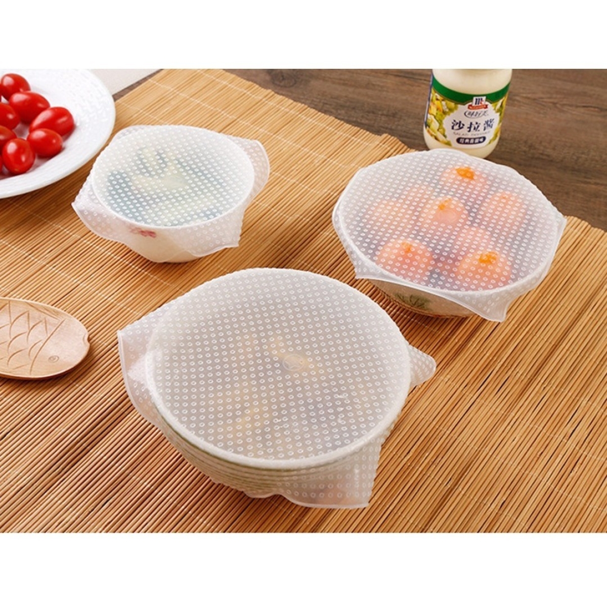 Tapa Alimentos Re Utilizables Silicona X 3 Iluminaras - Imagen 2