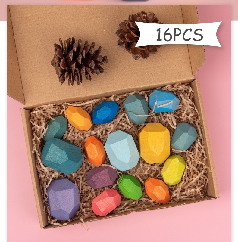 D_710159-MLU47556798387_092021-F.jpg Juego De Bloques Construccion Madera Didactico 16 Piezas - Imagen 1