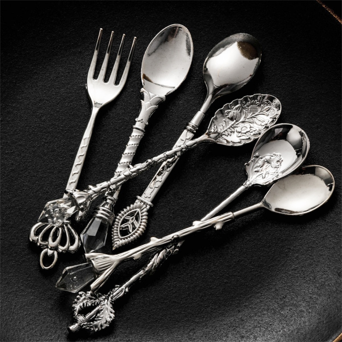Juego De Cucharitas 6 Unidades Metal Copetin Decorativas - Imagen 6
