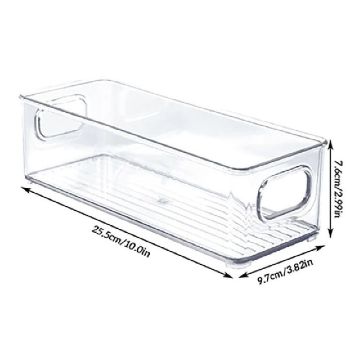 Organizador De Heladera Acrílico Refrigerador 25,5x9,7x7,6cm - Imagen 2