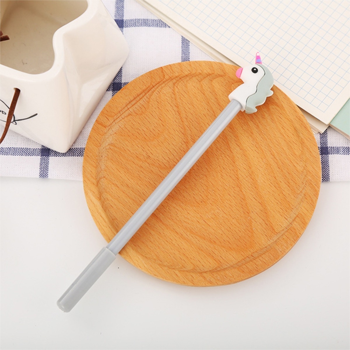 Lapicera Boligrafo Divertida Escolar Liceal Kawaii Unicornio - Imagen 1