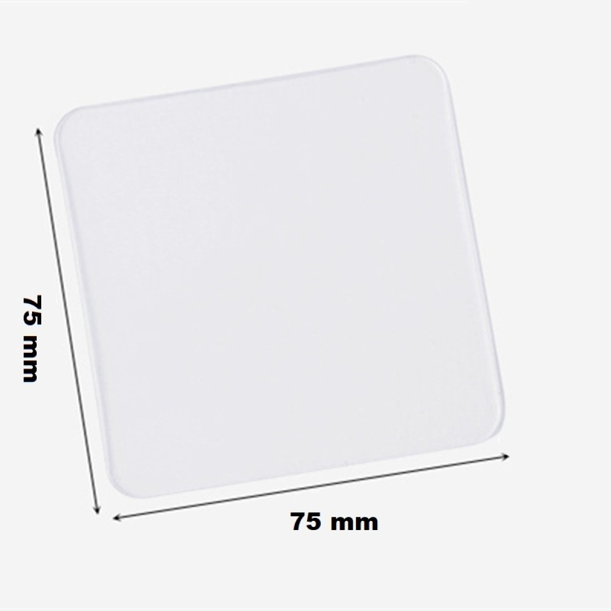 Set X10 Cinta Adhesiva Doble Faz Viscosa Impermeable 75x75mm - Imagen 2