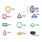 Juego Construcción Bloques Magnéticos 84 Piezas Educativo - Imagen 3