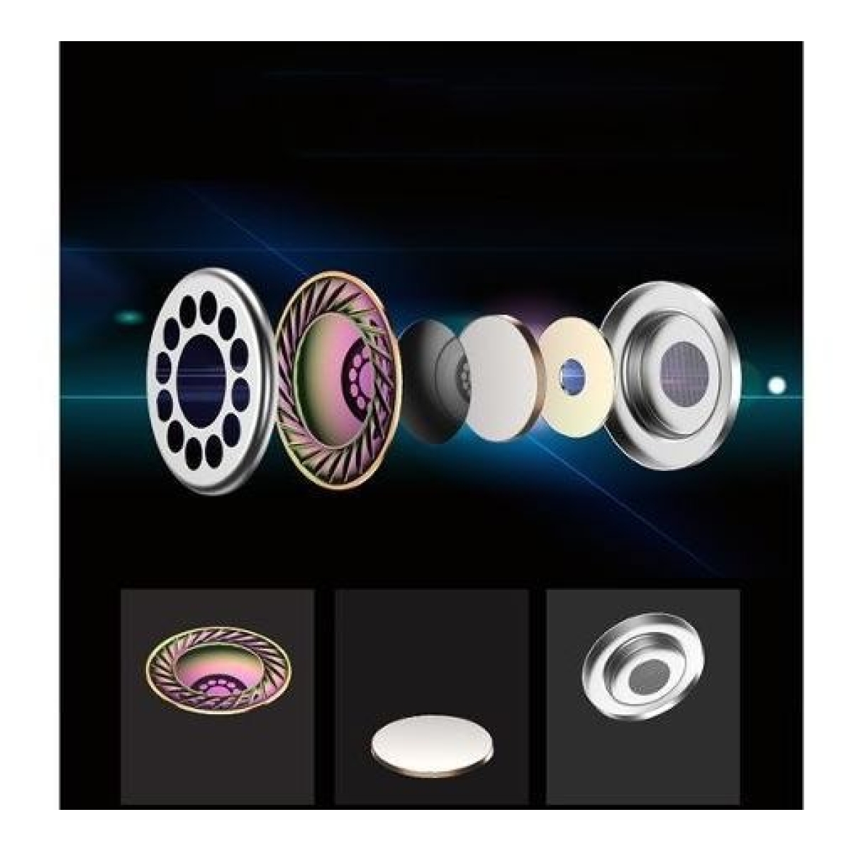 Auriculares Manos Libres In-ear Metal Jack 3.5mm Iluminaras - Imagen 8