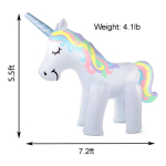 Inflable Piscina Unicornio Grande Verano Aspersor De Agua - Imagen 2