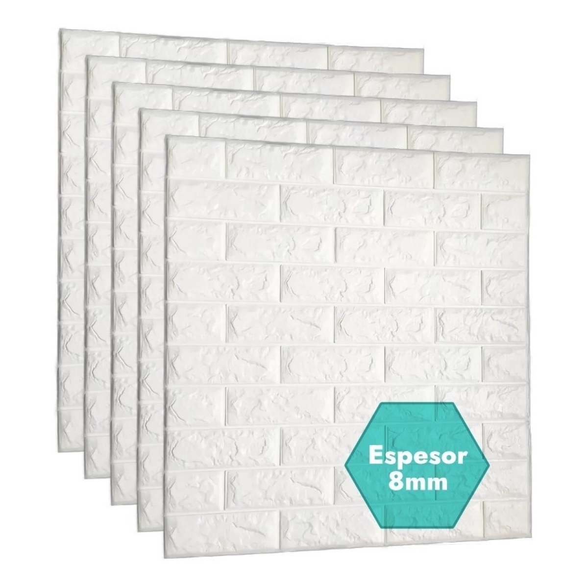 Set X5 Revestimientos Adhesivo Panel 3d Simil Ladrillo - Imagen 20