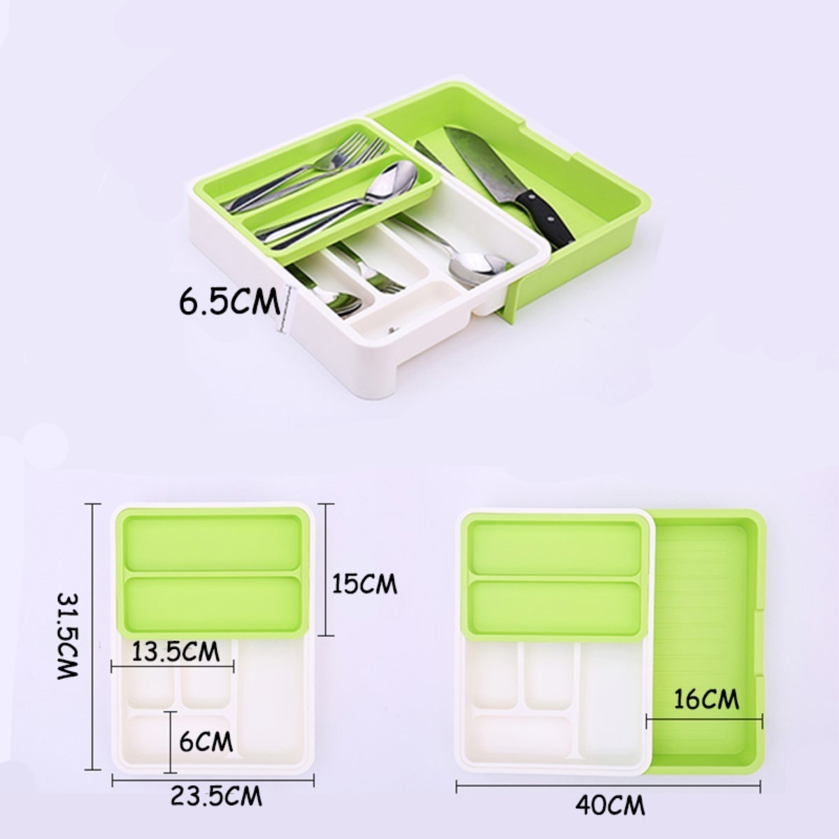 Cubiertero Para Cajon Cocina Organizador Extensible Cubierto - Imagen 4