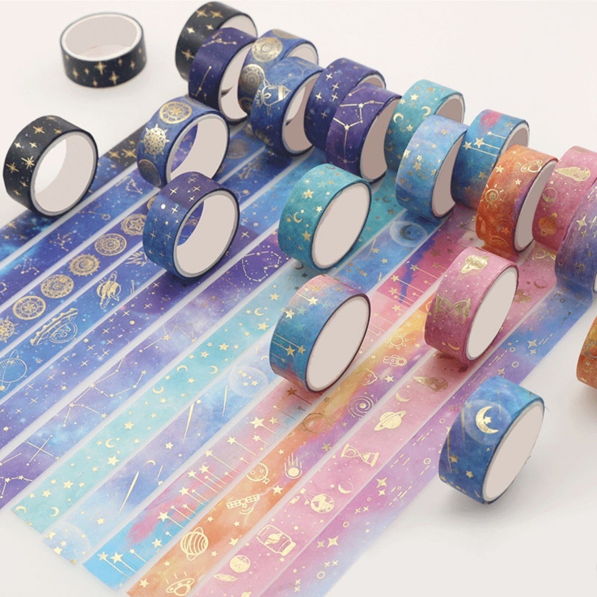 Set X12 Cinta Adhesiva Decorativa De Papel Washi Tape Deco - Imagen 7