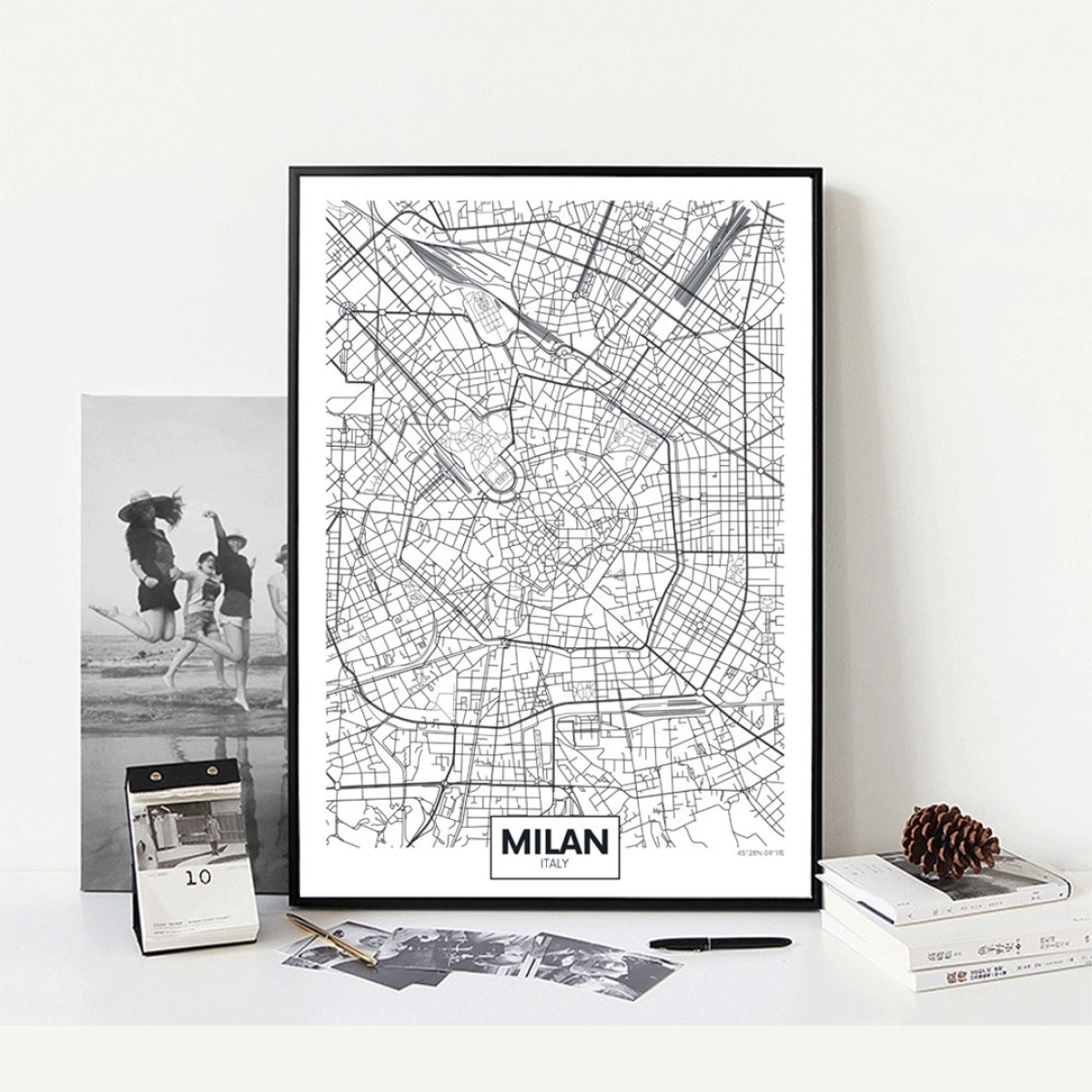 Cuadros Decorativos Mapas Ciudades Marco De Madera 50x70cm - Imagen 41