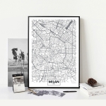 Cuadros Decorativos Mapas Ciudades Marco De Madera 50x70cm - Imagen 41