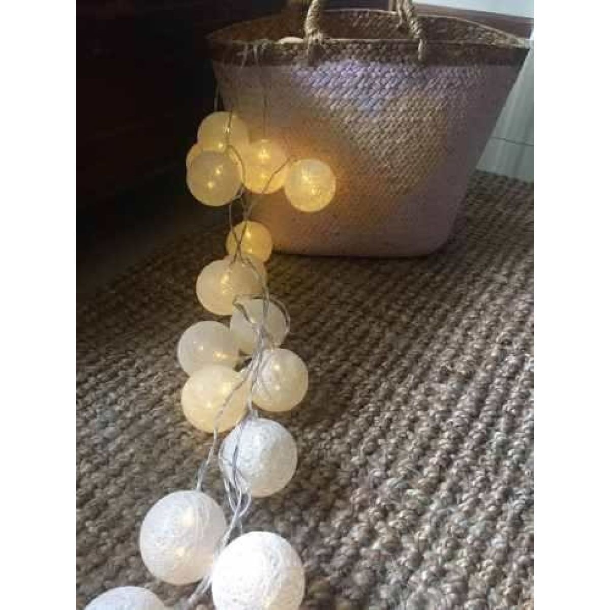 Guirnalda Esferas Decorativas Con Luz- 2 Tonos Rosa-blanco - Imagen 7