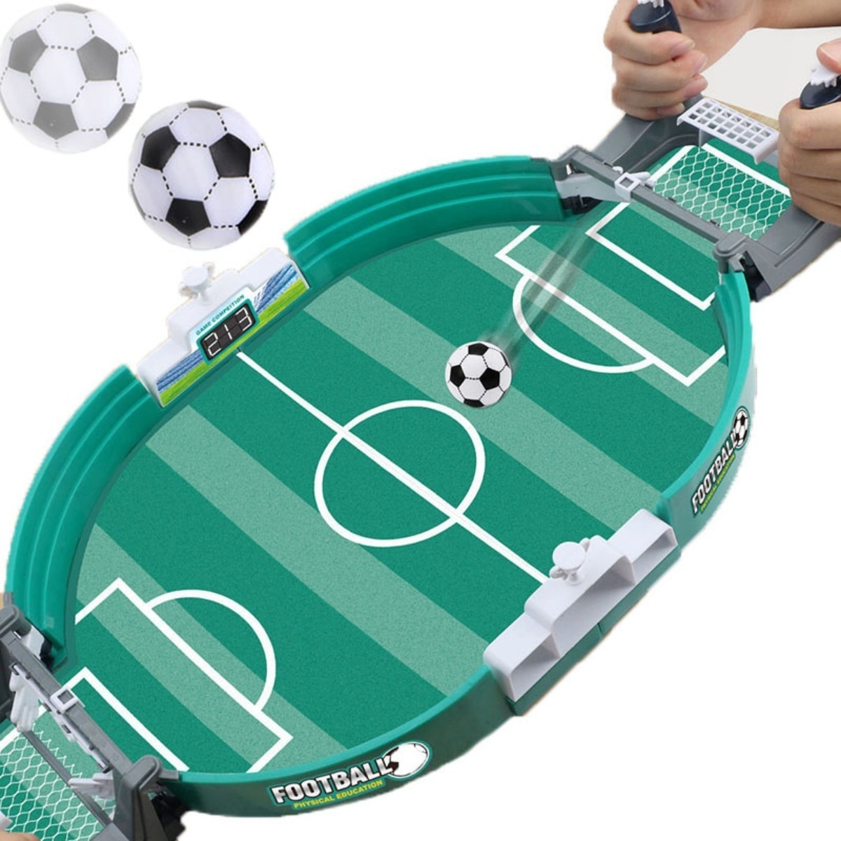 Juego Mini Futbolito De Mesa + 6 Pelotas Estilo Pinball - Imagen 1