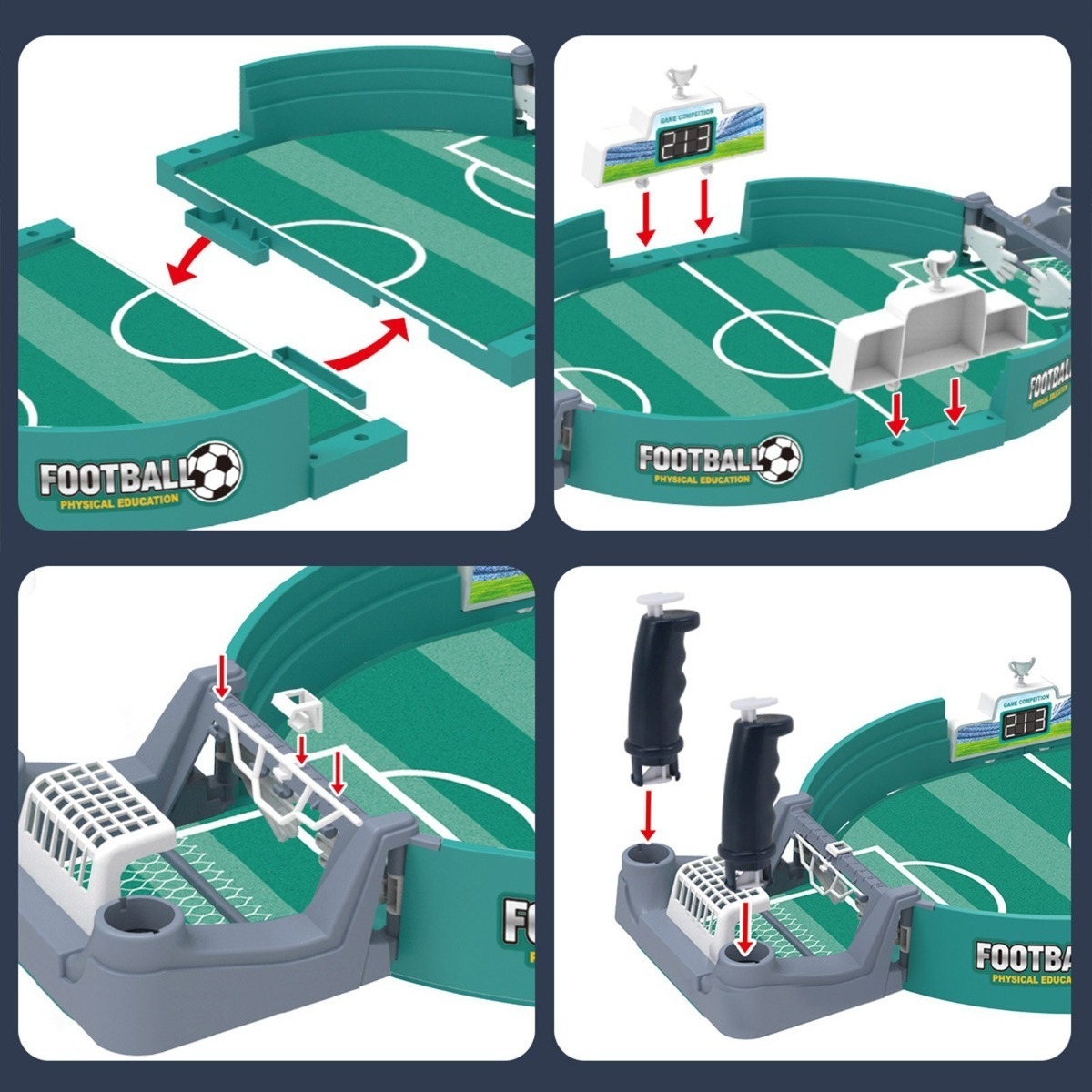 Juego Mini Futbolito De Mesa + 6 Pelotas Estilo Pinball - Imagen 6