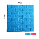 Revestimiento Adhesivo Panel 3d Simil Ladrillo Celeste 0.8mm - Imagen 3