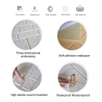 Revestimiento Panel Adhesivo Piedra Gris 70x70x0.8 Cm - Imagen 6