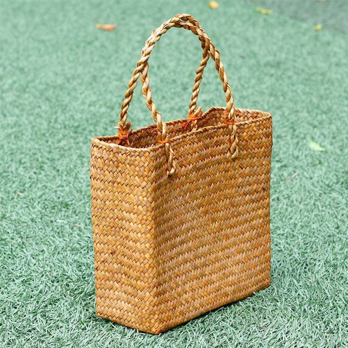Bolso De Mimbre Verano Para Playa De Ratan - Imagen 2