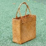 Bolso De Mimbre Verano Para Playa De Ratan - Imagen 2