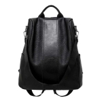 Mochila Simil Cuero Marrón Y Negro - Imagen 9