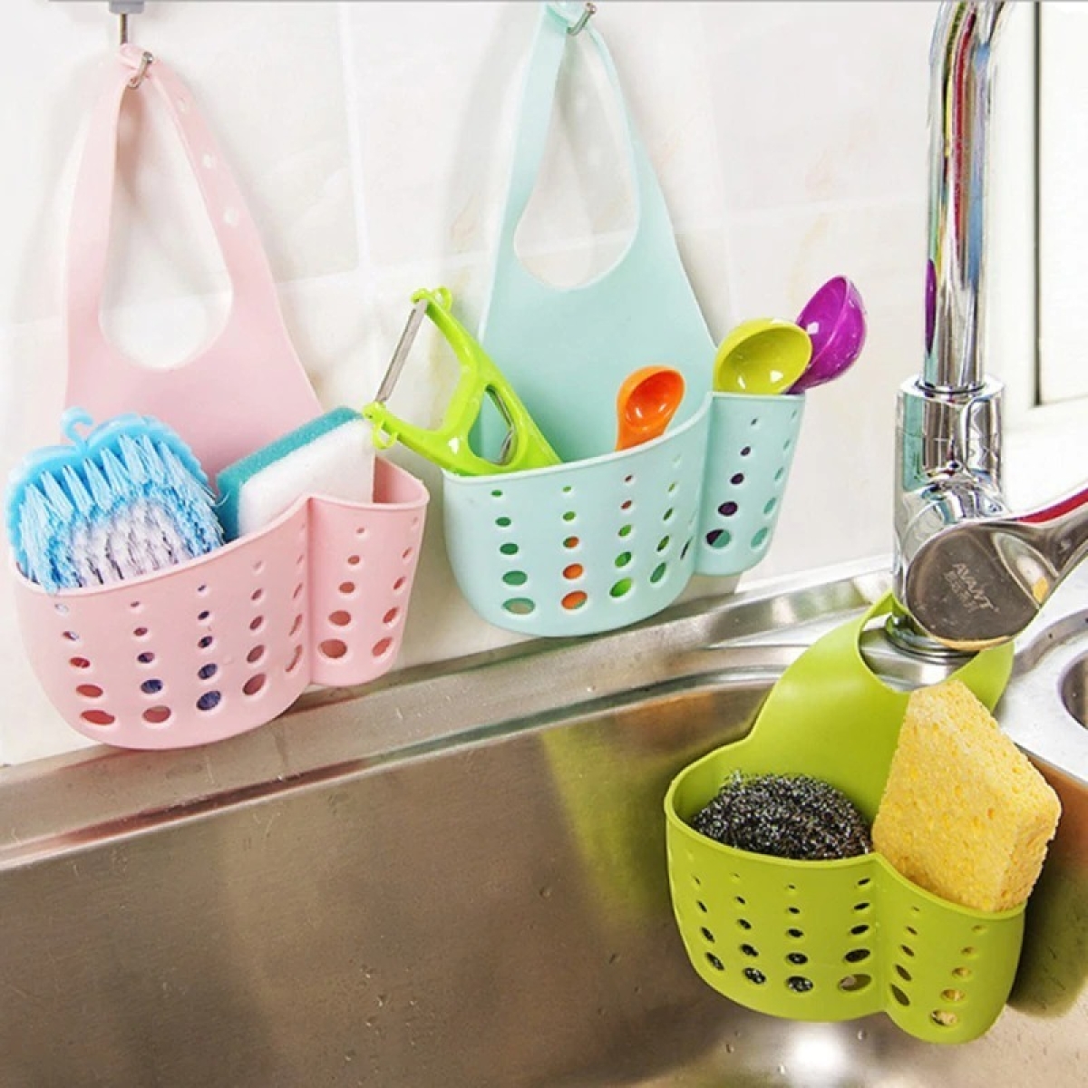 Porta Esponja De Silicona Para Cocina Escurridor Colgante - Imagen 18