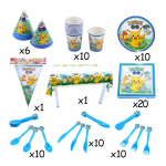 Decoración De Cumpleaños Infantil Pack X 9 Cotillon Pokemon