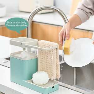 Soporte Dispensador Para Esponja + Jabon Y Rejilla Cocina, foto 9