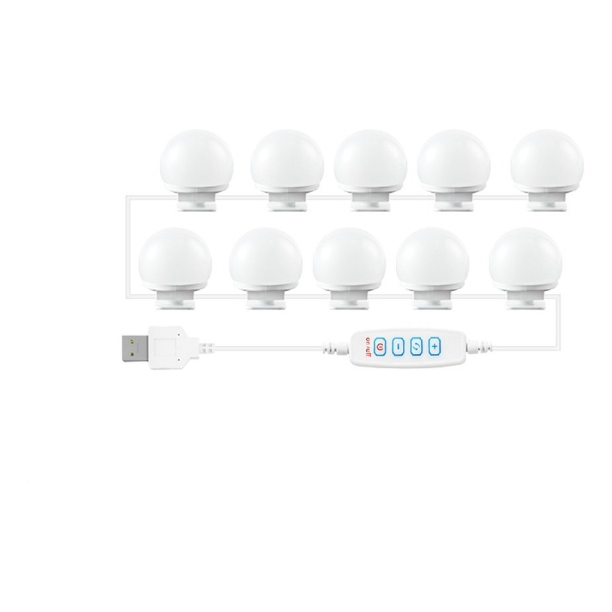 Luces Led Usb Para Espejo Maquillaje Kit X10 - Imagen 1