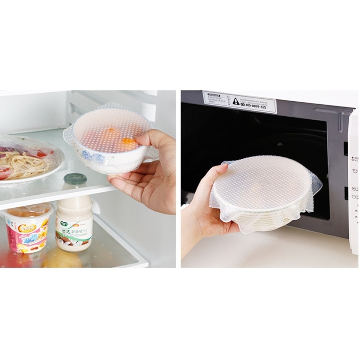Tapa Alimentos Re Utilizables Silicona X 3 Iluminaras - Imagen 8