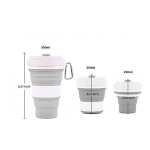 Vaso De Silicona Plegable Con Tapa De Viaje 550ml - Imagen 2