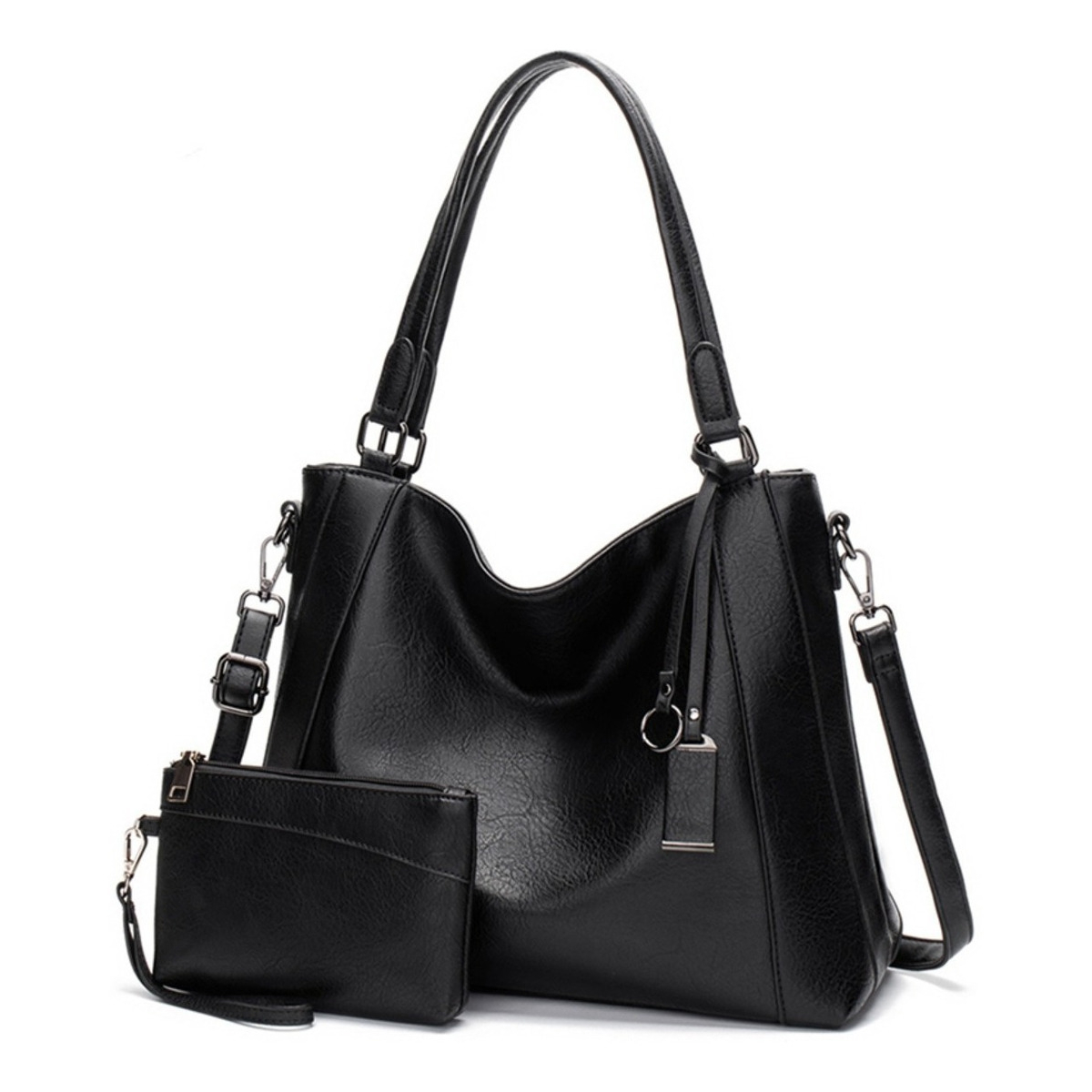 Bolso Cartera En Pu Gran Capacidad + Pouch - Clasica - Imagen 1