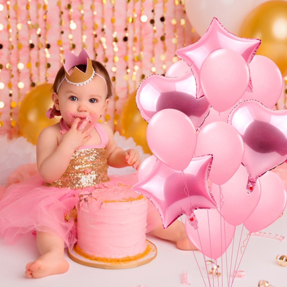 Set X 14 Decoracion De Cumpleaños Set Globos Celebracion - Imagen 2