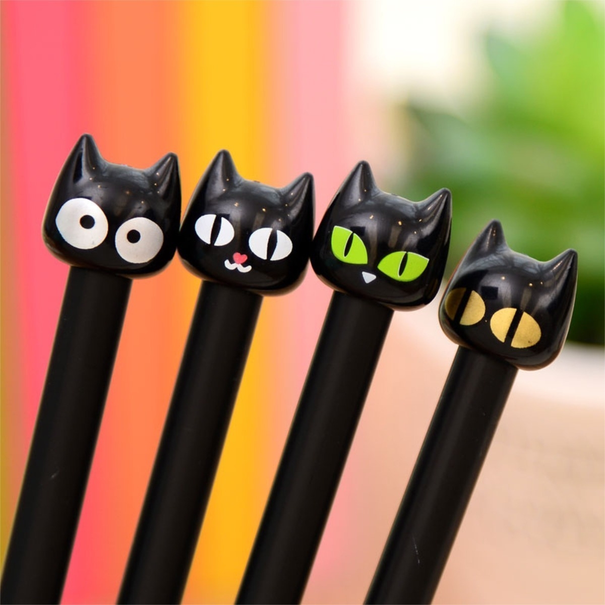 Lapicera Boligrafo Divertida Escolar Liceal Gato Negro - Imagen 3