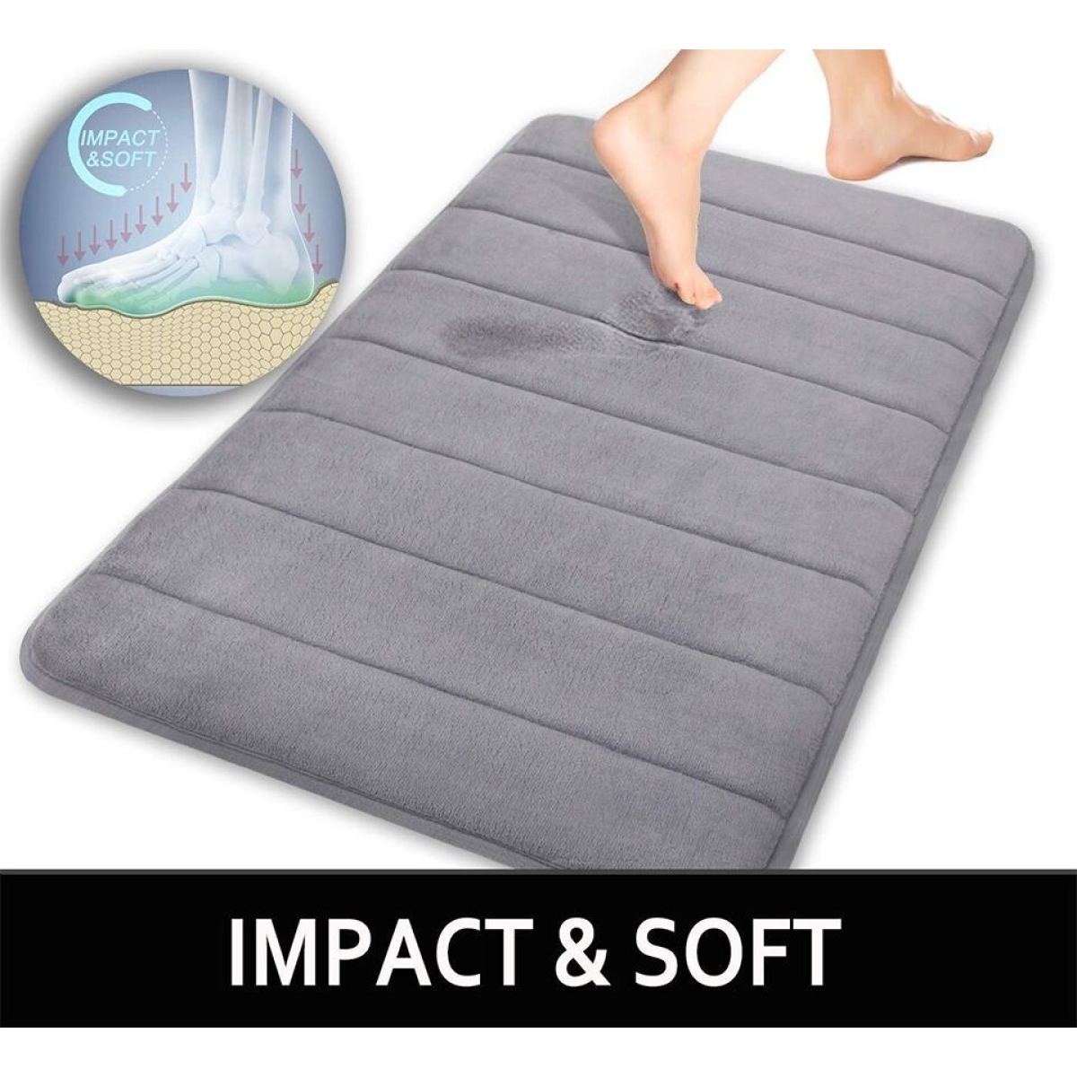 Alfombra Baño Memory Foam C/ Memoria 78x50cm - Imagen 4