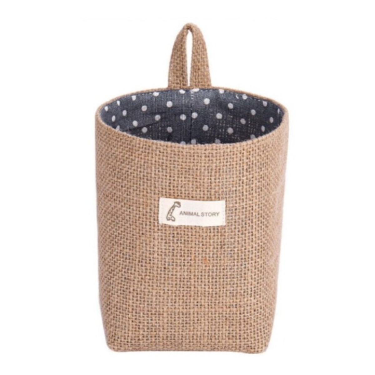Bolsa Cesto De Tela Lino Para Almacenar Objetos Colgante - Imagen 10