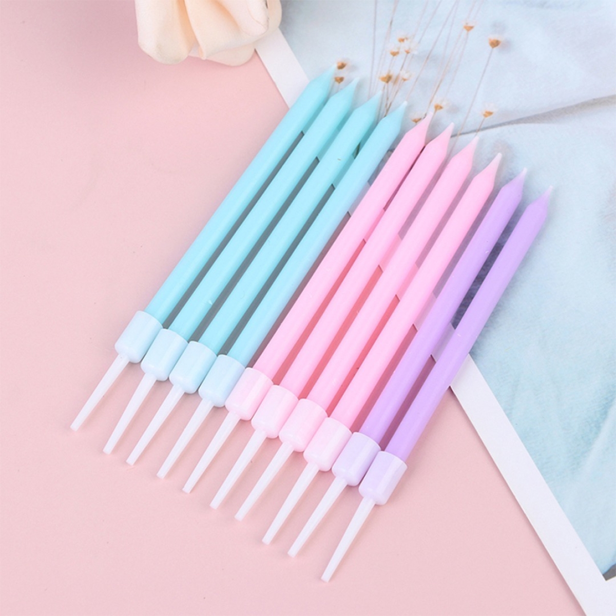 Velas Decorativas De Colores Para Cumpleaños Fiestas - Imagen 5