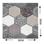 Revestimientos Adhesivo Panel 3d Azulejo Gris 30x30cm A3
