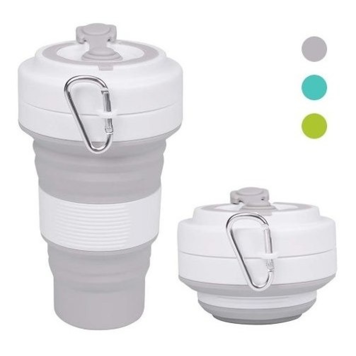 Vaso De Silicona Plegable Con Tapa De Viaje 550ml - Imagen 1